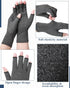 SATINIOR 5 Pairs Arthritis Compression Gloves Fingerless Compression Glove Pain Relief Glove for Arthritis Men Women(Medium)...